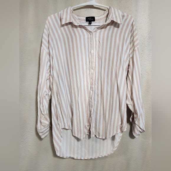 Striped Tunic Top Size Small - Picture 1 of 5
